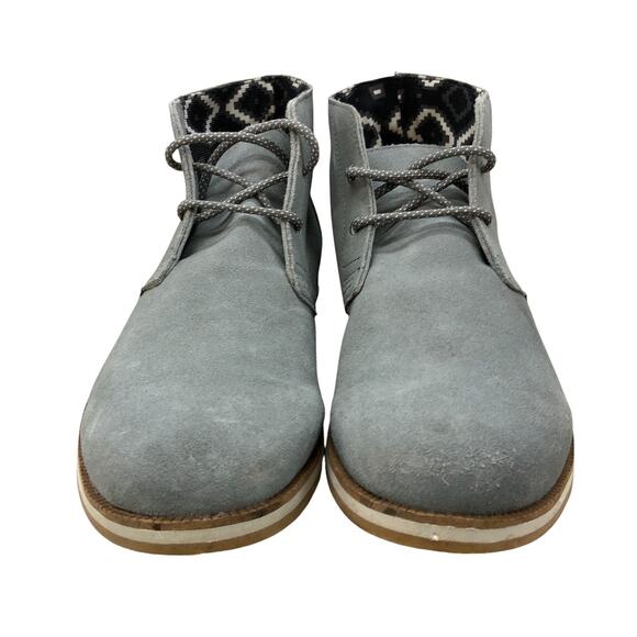 Hari Mari Chukka Boots Mens 12 Gray Suede Desert Casual Lined Lace Up Patterned main image 9